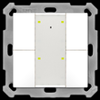 BE-TA55P4.G2 MDT KNX Taster 4-fach Plus LED Reinweiss glänzend für 55mm Programm Produktbild front S