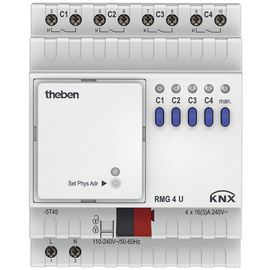 T4930223 Theben KNX MIX 2 Schaltaktor 4fach 16A REG RMG4UKNX Produktbild