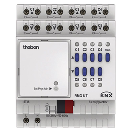4930200 Theben KNX Fix1 Schalt- /Jalousieaktor 4/8-fach RM8T, Grundgerät Produktbild front M
