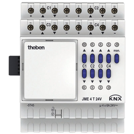 T4930265 Theben KNX MIX 2 Jalousieaktor erweiterung 4fach 24V DC REG JME4T24VKNX Produktbild front M