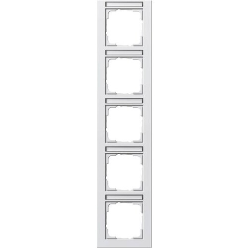 111529 Gira Rahmen 5-fach BSF senkrecht E2 Reinweiss Produktbild Front View L