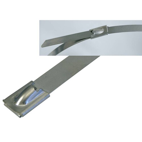 262940/300 HAUPA Stahlkabelbinder SS 316 mit Kugelverschluss 300x4,5 mm Produktbild Front View L