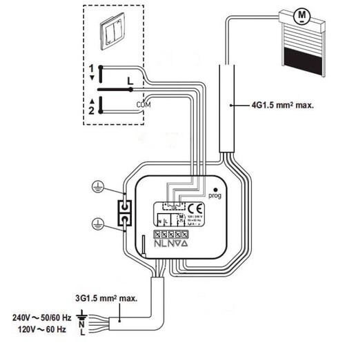 1811244 SOMFY Funkempfänger für Rolläden UP bis zu 12 RTS Sender / 3 Sensoren Produktbild Front View L