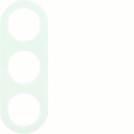 10132009 BERKER Serie R.Classic Rahmen 3fach, Glas, polarweiß Produktbild