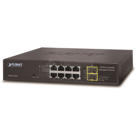 GSD-1020S Planet 8-Port 10/100/1000Mbps+ 2-Port SFP Managed Ethernet Switch Produktbild