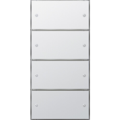 2035112 Gira KNX Tastsensor 3 Komfort 4fach (2+2) Flächenschalter Reinweiß Produktbild Front View L