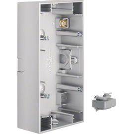 10527003 BERKER K.5 Aufputz-Gehäuse 2fach für waagrechte Montage, Aluminium Produktbild front M