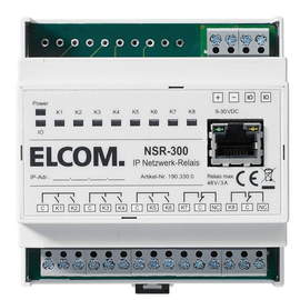 ELC1903300 Elcom NSR-300 IP Netzwerk- Relais REG Identikation Produktbild