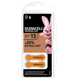 96077566 Duracell EasyTab 13 (PR48) Hörgerätebatterie 6er Produktbild