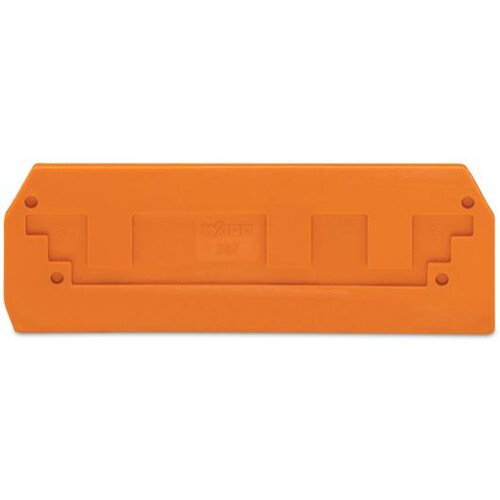 282-339 WAGO 3-L-FV-ABSCHLUSSPLATTE ORANGE Produktbild Front View L