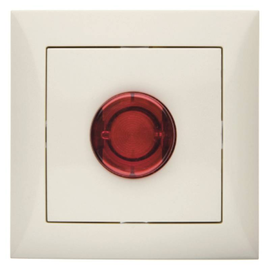 51018982 Berker S.1 Stiegenhaustaster mit rotem Knopf (o.Lampe), weiß glänzend Produktbild