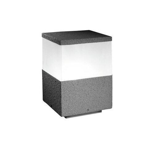 85040/20-A Leuchtwurm Pollaleuchte cubic out 200x200/H300 1xE27 Anthrazit Produktbild Front View L