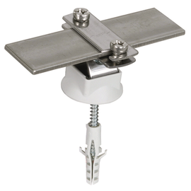 274230 DEHN Leitungshalter NIRO f. Fl 30mm/Rd 6-10mm m. Holzschraube Produktbild front M