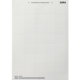 108900 Gira Beschriftungsbogen 38x36mm Zubehör Produktbild front M