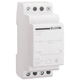 RED021Y Elcom Sicherheitstrafo 230V/12V 18VA 2PLE Produktbild