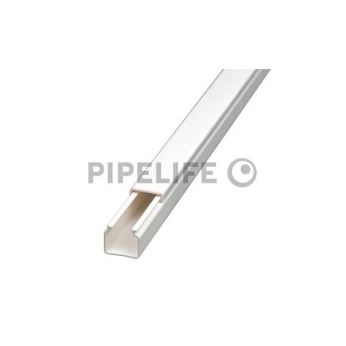 LFK15159010 Pipelife LFK 15x15mm OT+UT Leitungsführungskanal reinweiß Produktbild