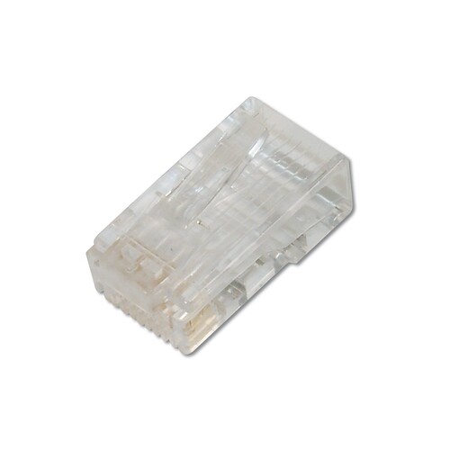 AK-219602 Assmann Modular Plug RJ45 Round CAT6 8P8C Unshielded with Boot Produktbild Front View L