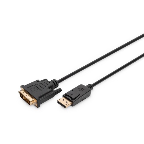 AK-340306-030-S Basic DisplayP.Kabel STDVI D ST 3m AWG 32, schwarz, Adapter Produktbild