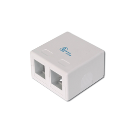 AT-AG-302A-WH Neutral Gehäuse für 2x Keystone Module Reinweiß, RAL9010 Produktbild