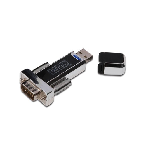 DA-70155-1 Digitus USB Seriell Adapter USB1.1 USBASTDSUB9ST/incl.80cm Kab. Produktbild Front View L