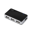 DA-70220 Digitus USB Hub 4PORT USB 2.0 Schwarz/Silber, Hot-Swap Produktbild front S