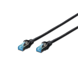 DK-1532-010/BL Digitus Patchk.Cat.5e 1m SF/UTP BLACK Premium Line AWG26/7 Produktbild