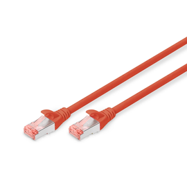 DK-1644-0025/R Digitus Patchk. Cat.6 S/FTP 0,25m Rot AWG27/7  LSOH Produktbild