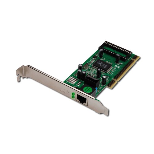 DN-10110 Digitus Netzwerkkarte GIGABIT 32 BIT PCI  Realtek Chip Produktbild Front View L