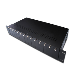 DN-82000 Digitus Media Converter Chassis 19 14 slot, 2HE, int. Netzteil Produktbild front M