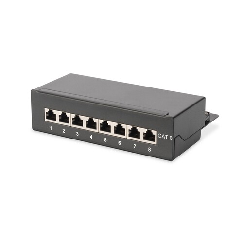 DN-91608SD Digitus CAT.6  Patchpanel, 8xRJ45 STP Desktop, RAL9005, STP Produktbild