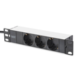 DN-95411 Digitus 10Zoll Steckdosenleiste 3-fach 2m Kabel, 250V/16A Produktbild