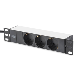 DN-95411 Digitus 10Zoll Steckdosenleiste 3-fach 2m Kabel, 250V/16A Produktbild