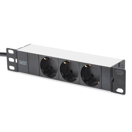 DN-95411 Digitus 10Zoll Steckdosenleiste 3-fach 2m Kabel, 250V/16A Produktbild