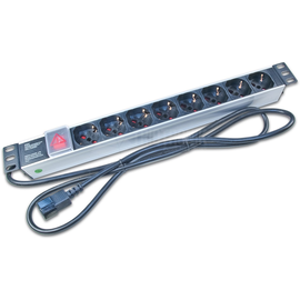 NVL8 UPS Triotronik 19 Zoll 8 fach Netzverteilerleiste mit Kaltgerätebuchs Produktbild front M