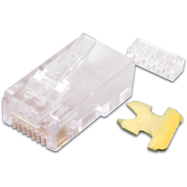 MOD 8-8 UTP KAT6 Triotronik RJ45 Stecker ungeschirmt für KAT6 mit Einführungshil Produktbild front M
