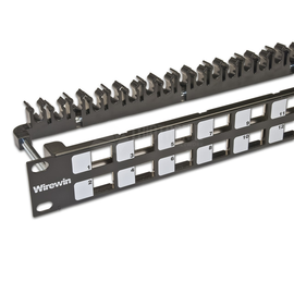 WKS PANEL 24 BLACK Wirewin Wirewin High Quality 24 Port Leerpanel für Keystone Produktbild front M