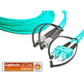 LDP-50 FC-SC 3.0 OM3 FD Lightwin Lightwin High Quality Duplex LWL Patch Produktbild front M