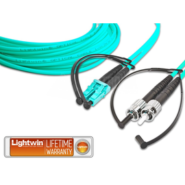 LDP-50 LC-ST 1.0 OM3 Lightwin Lightwin High Quality Duplex LWL Patch Produktbild front M