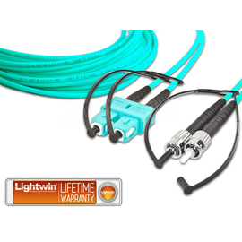 LDP-50 SC-ST 1.0 OM3 FD Lightwin Lightwin High Quality Duplex LWL Patch Produktbild front M