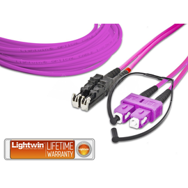 LDP-50 E2-SC 5.0 OM4 Lightwin Lightwin High Quality Duplex LWL Patchkabel, Mul Produktbild front M