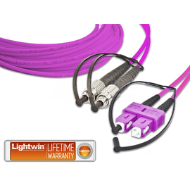 LDP-50 FC-SC 1.0 OM4 FD Lightwin Lightwin High Quality Duplex LWL Patch Produktbild front M
