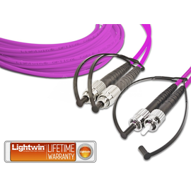 LDP-50 FC-ST 1.0 OM4 FD Lightwin Lightwin High Quality Duplex LWL Patch Produktbild front M