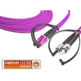 LDP-50 LC-ST 2.0 OM4 FD Lightwin Lightwin High Quality Duplex LWL Patch Produktbild front M