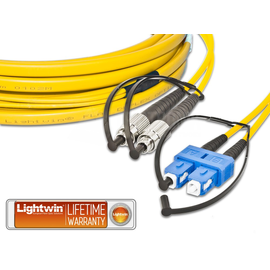 LDP-09 FC-SC 15.0 FD Lightwin Lightwin High Quality Duplex LWL Patchkabel, Sin Produktbild front M