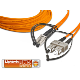 LDP-62 LC-SC 15.0 Lightwin Lightwin High Quality Duplex LWL Patchkabel, Mul Produktbild front M