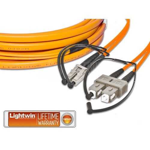 LDP-62 LC-SC 15.0 FD Lightwin Lightwin High Quality Duplex LWL Patchkabel, Mul Produktbild Front View L