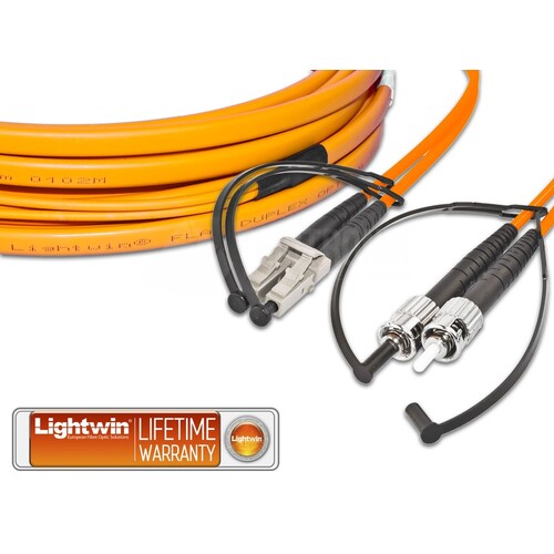LDP-62 LC-ST 5.0 FD Lightwin Lightwin High Quality Duplex LWL Patchkabel, Mul Produktbild Front View L
