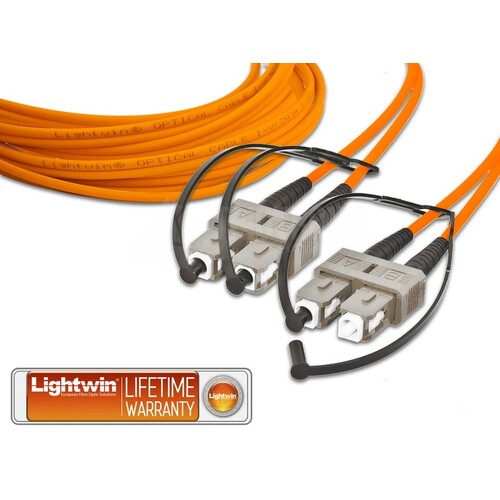 LDP-62 SC-SC 1.0 Lightwin Lightwin High Quality Duplex LWL Patchkabel, Multimod Produktbild Front View L
