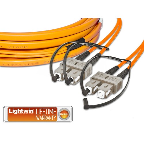 LDP-62 SC-SC 2.0 FD Lightwin Lightwin High Quality Duplex LWL Patchkabel, Mul Produktbild Front View L