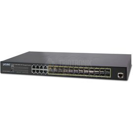 GS-5220-16S8CR Planet L2+ 24 Port 100/1000X SFP with 8 Shared TP Managed Produktbild front M
